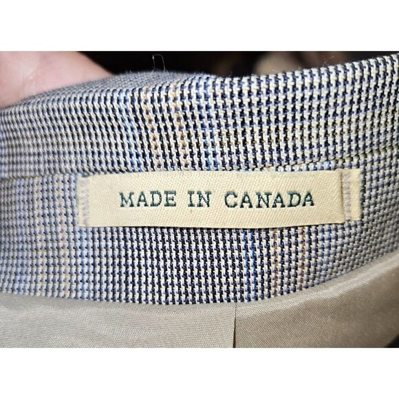 Vtg Lauren Ralph Lauren Wool Sport Coat Mens 42L Union Made Grey Check Blazer - Picture 8 of 14